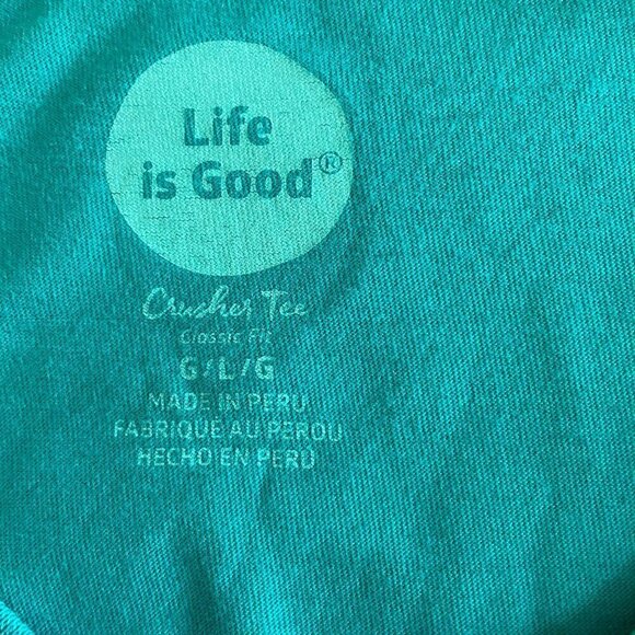 Crusher Golf Tee Short Sleeve May The Course Be With You Women's Sz Large Blue - Picture 4 of 6